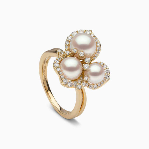 Yellow Gold / White Japanese Akoya