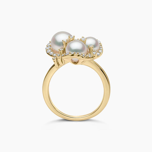 Yellow Gold / White Japanese Akoya