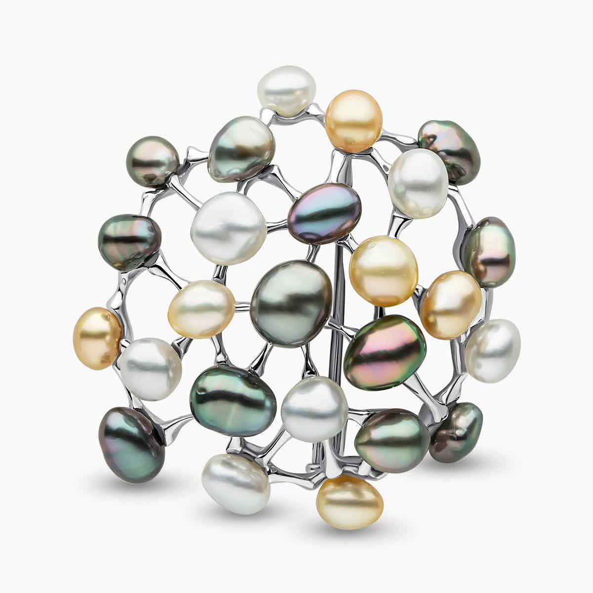 Black Tahitian / White Gold