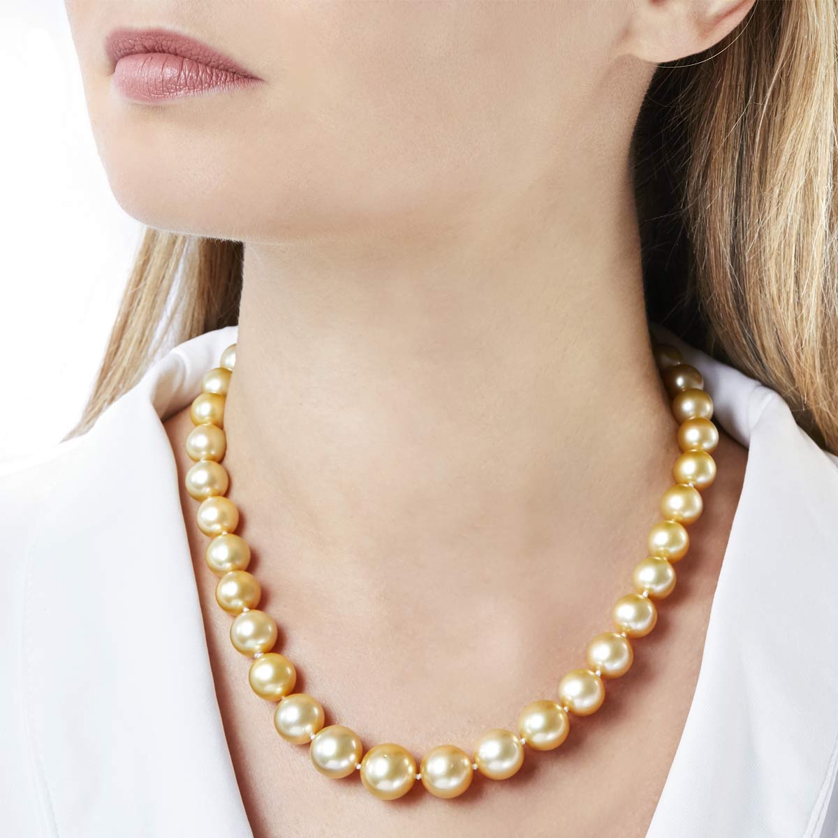 Classic 18K Gold Indonesian South Sea Pearl Strand Necklace