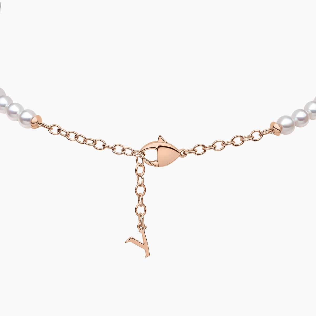 Rose Gold / White Japanese Akoya