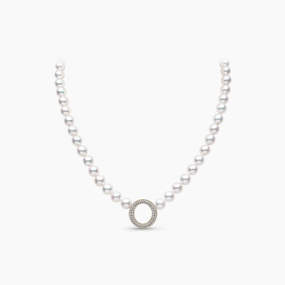O by Yoko 18K Yellow Gold Akoya Pearl and Diamond Strand Necklace