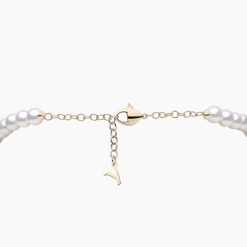 O by Yoko 18K White Gold Akoya Pearl and Diamond Strand Necklace