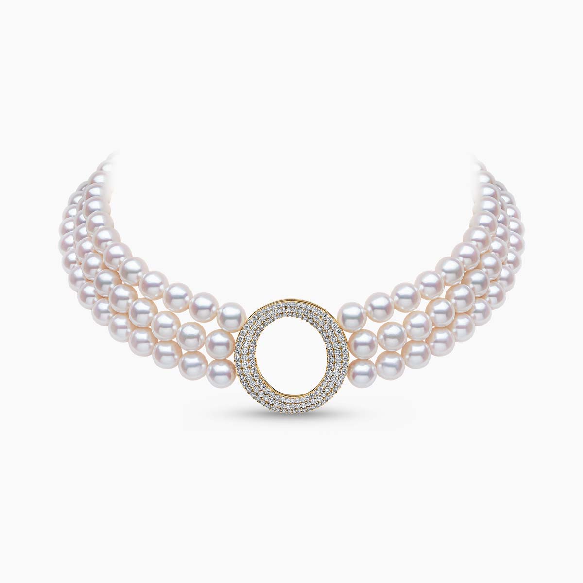 Yellow Gold / White Japanese Akoya