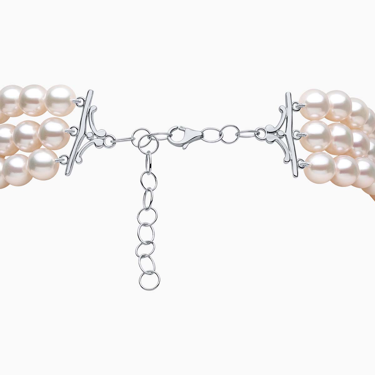 O by Yoko 18K White Gold Akoya Pearl and Diamond Choker