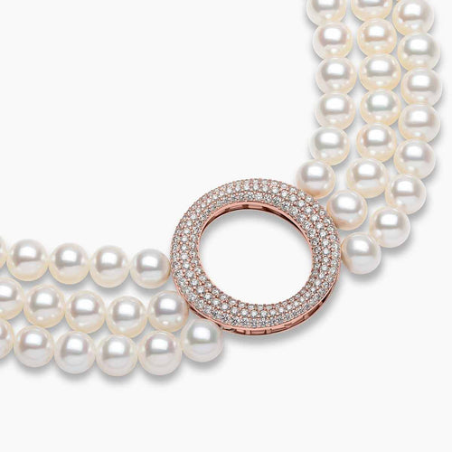 Rose Gold / White Freshwater