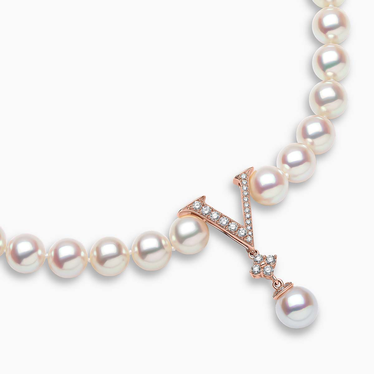 Rose Gold / White Japanese Akoya