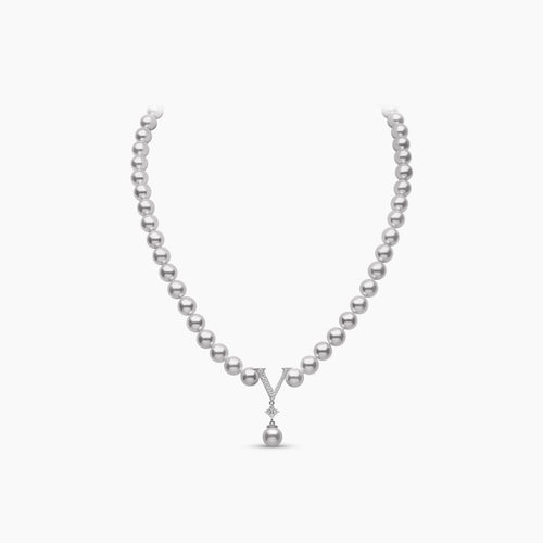White Gold / Grey Japanese Akoya
