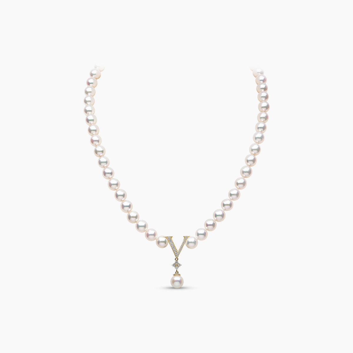 Yellow Gold / White Japanese Akoya
