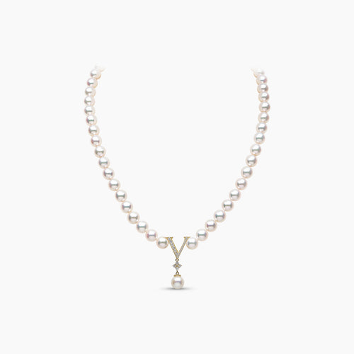 Yellow Gold / White Japanese Akoya