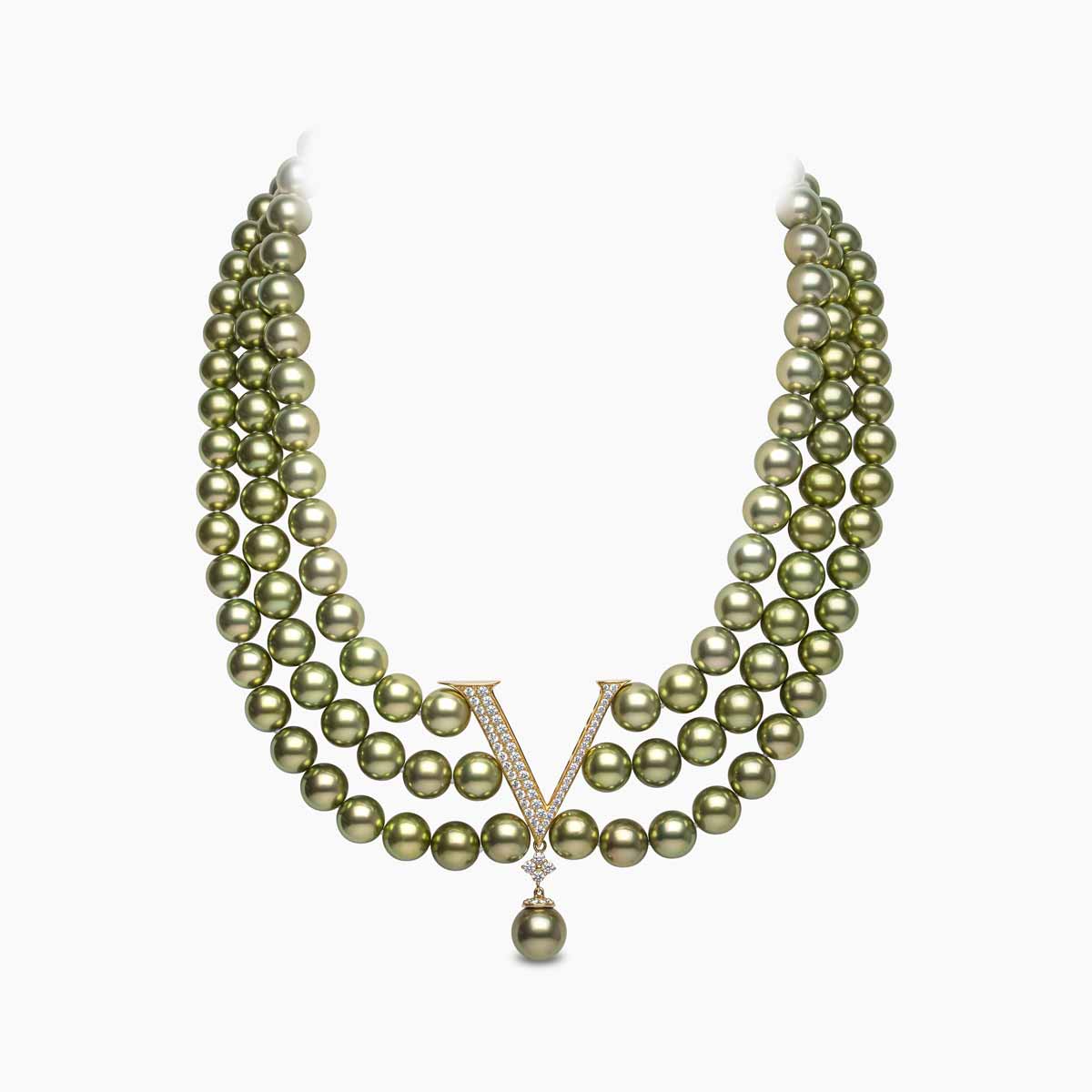 Yellow Gold / Pistachio Tahitian