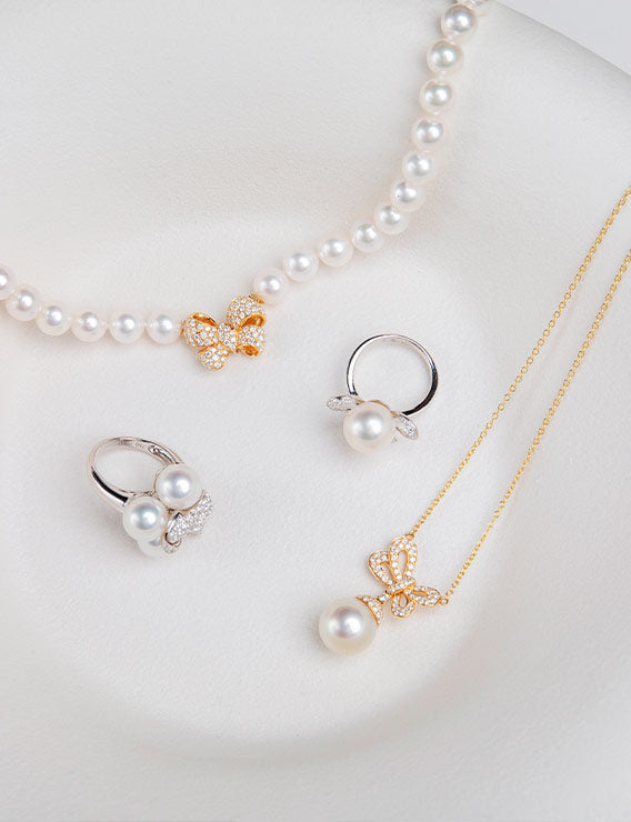 Starlight Pearl and Diamond Prism Jewellery Set | Yoko London