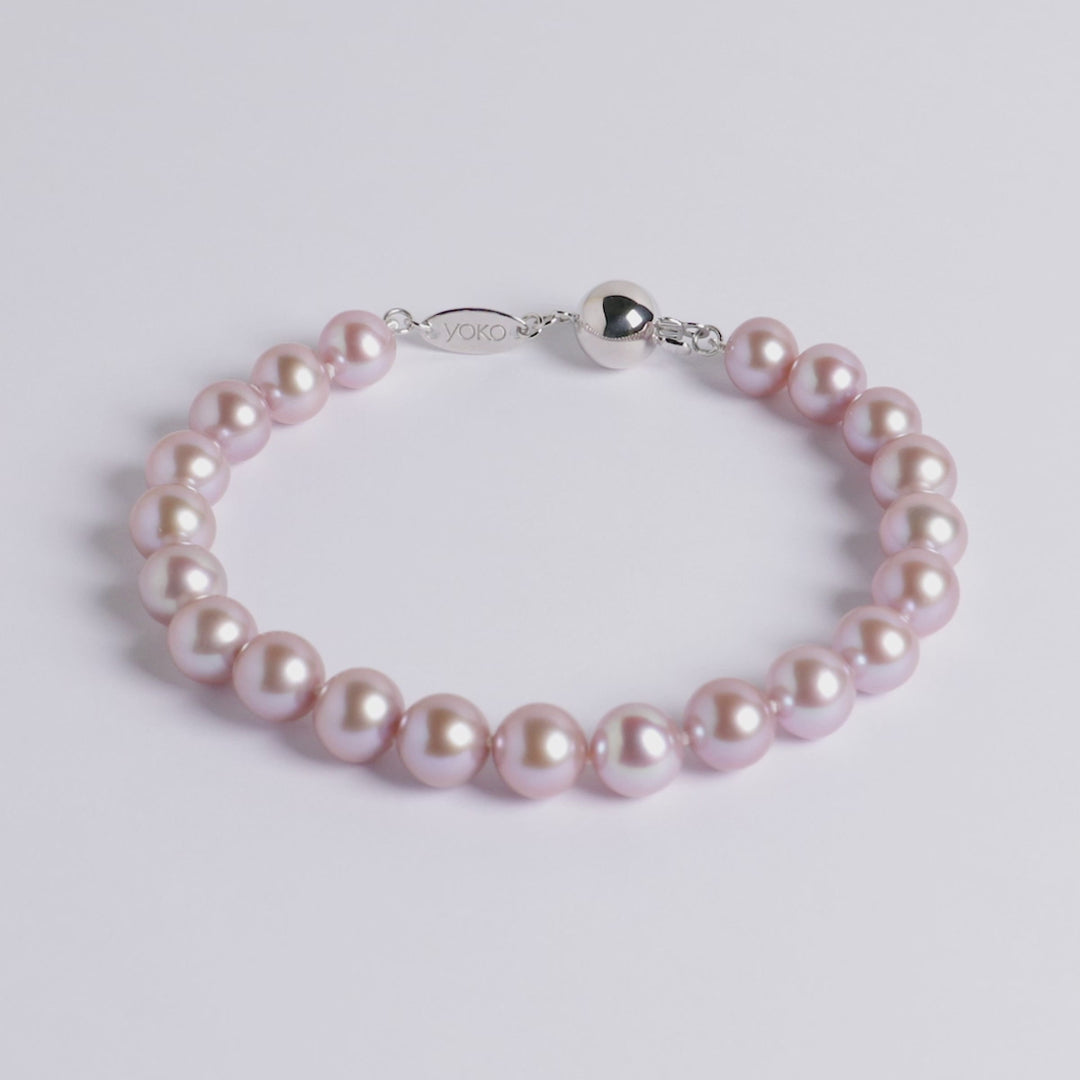 White Gold / Pink Freshwater / 7mm